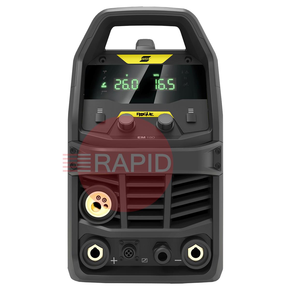 0700301091  ESAB Rogue EM 180 MIG/MAG & MMA Inverter Welding Package - 230v, 1ph